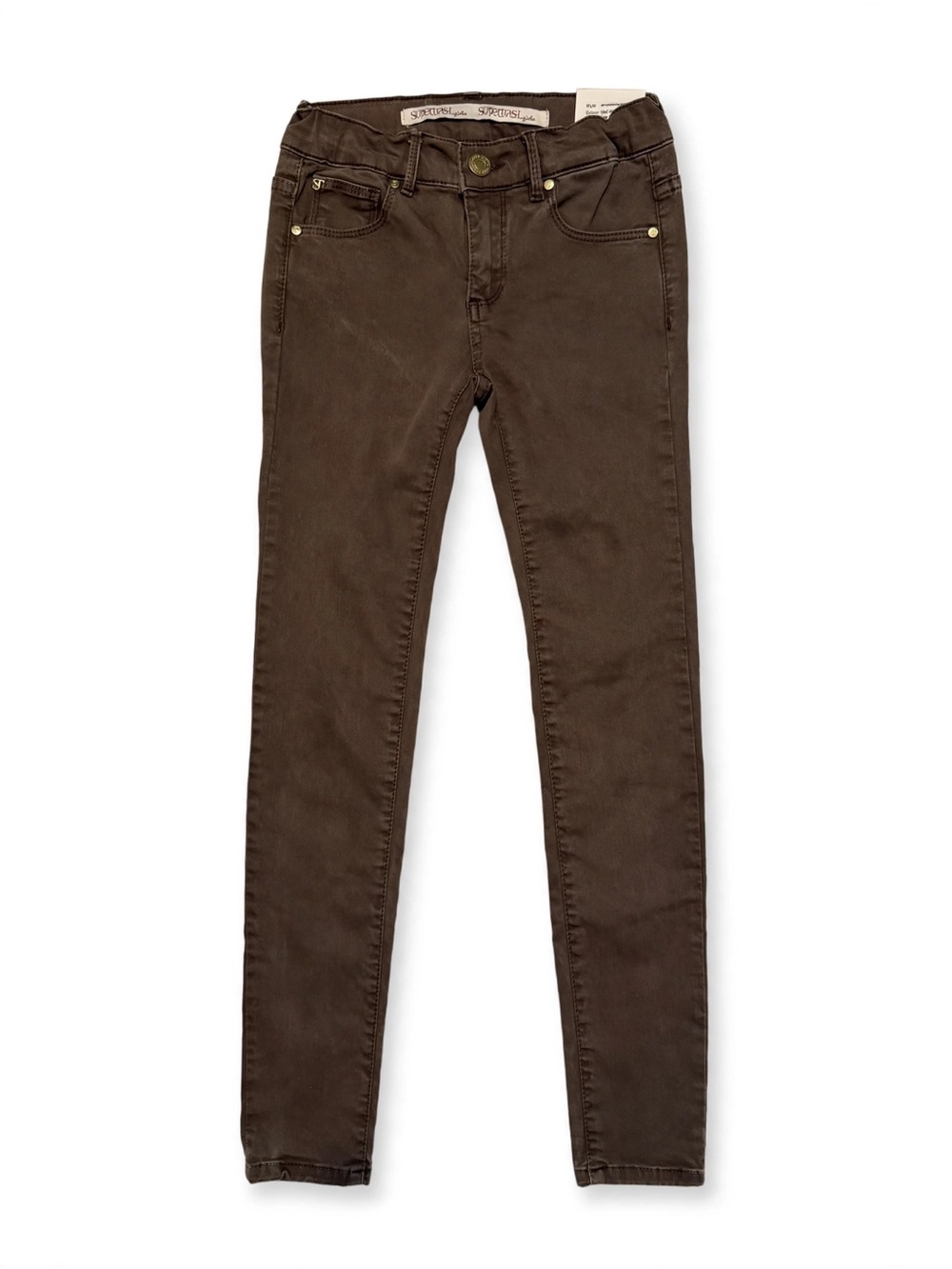 NWT Supertrash Girls Brown Skinny Jeans Size 10 (140) ST Girls
